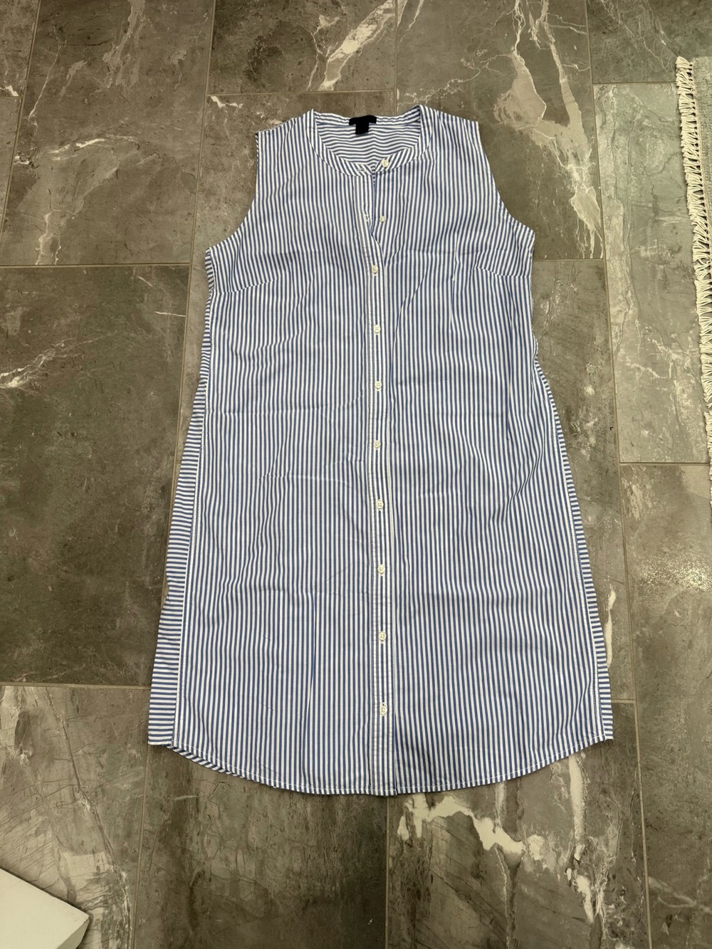 J. Crew Collection Sleeveless Shirtdress Blue